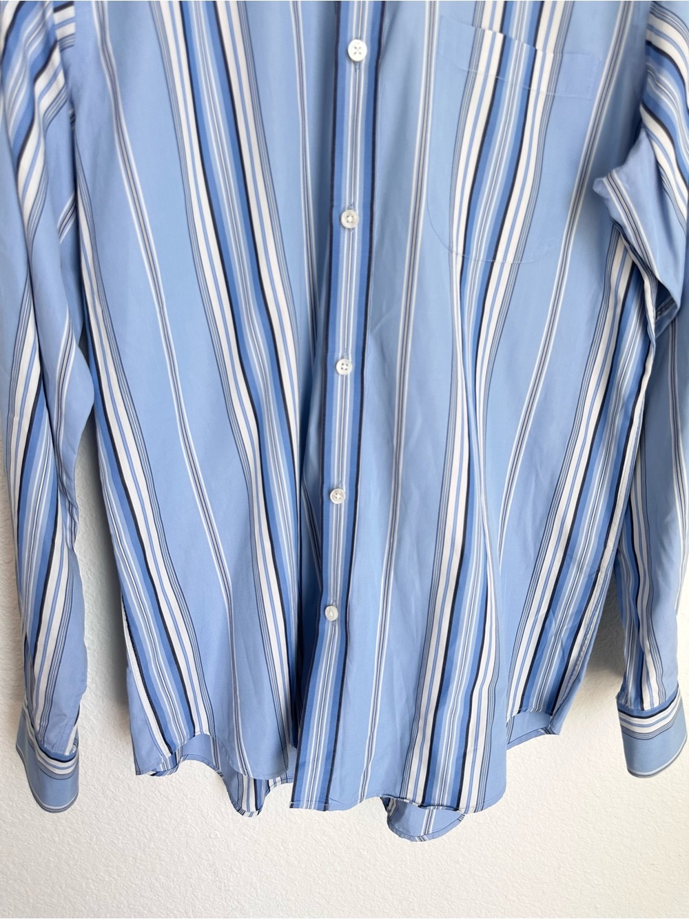 RALPH LAUREN Purple Label Men's Striped Button‎ Down cotton Shirt Size Medium - Picture 5 of 17